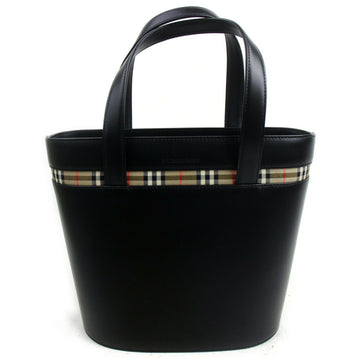 Indistinguishable  Burbe**y London Hand Bag Black Leather (SHC7-10898)