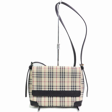 Indistinguishable  Burbe**y Shoulder Bag Beige Canvas (SHC1-14384)