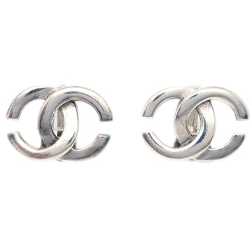 Chanel CC Earrings Clip-On Silver 01P