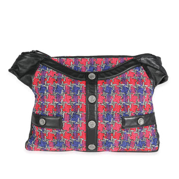 Top Quality Chanel Black Lambskin & Multicolor Tweed Girl Bag