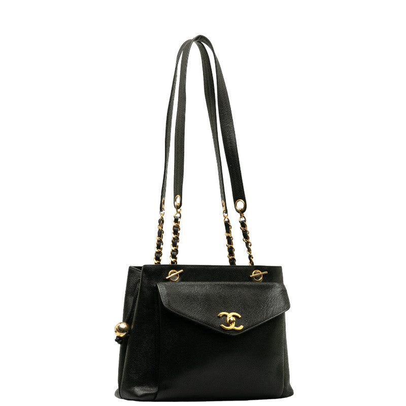 Top Quality Chanel  Shoulder Bag in Caviar Leather Black
