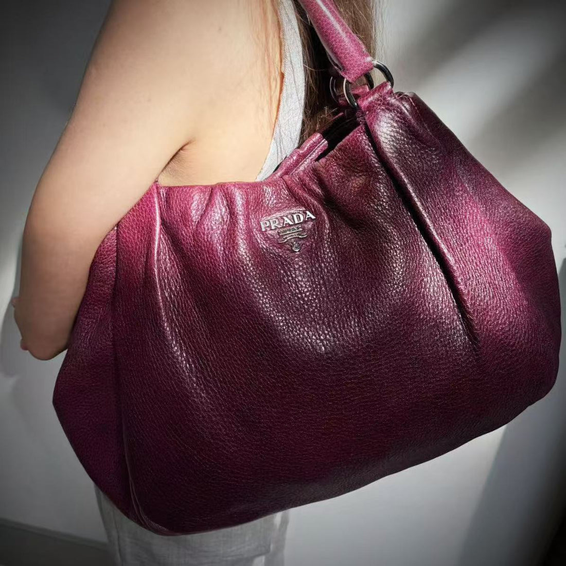 Prada Vitello Daino Top Shoulder Bag TWS