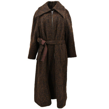 Chanel Zip Up Coat Brown 99A #36