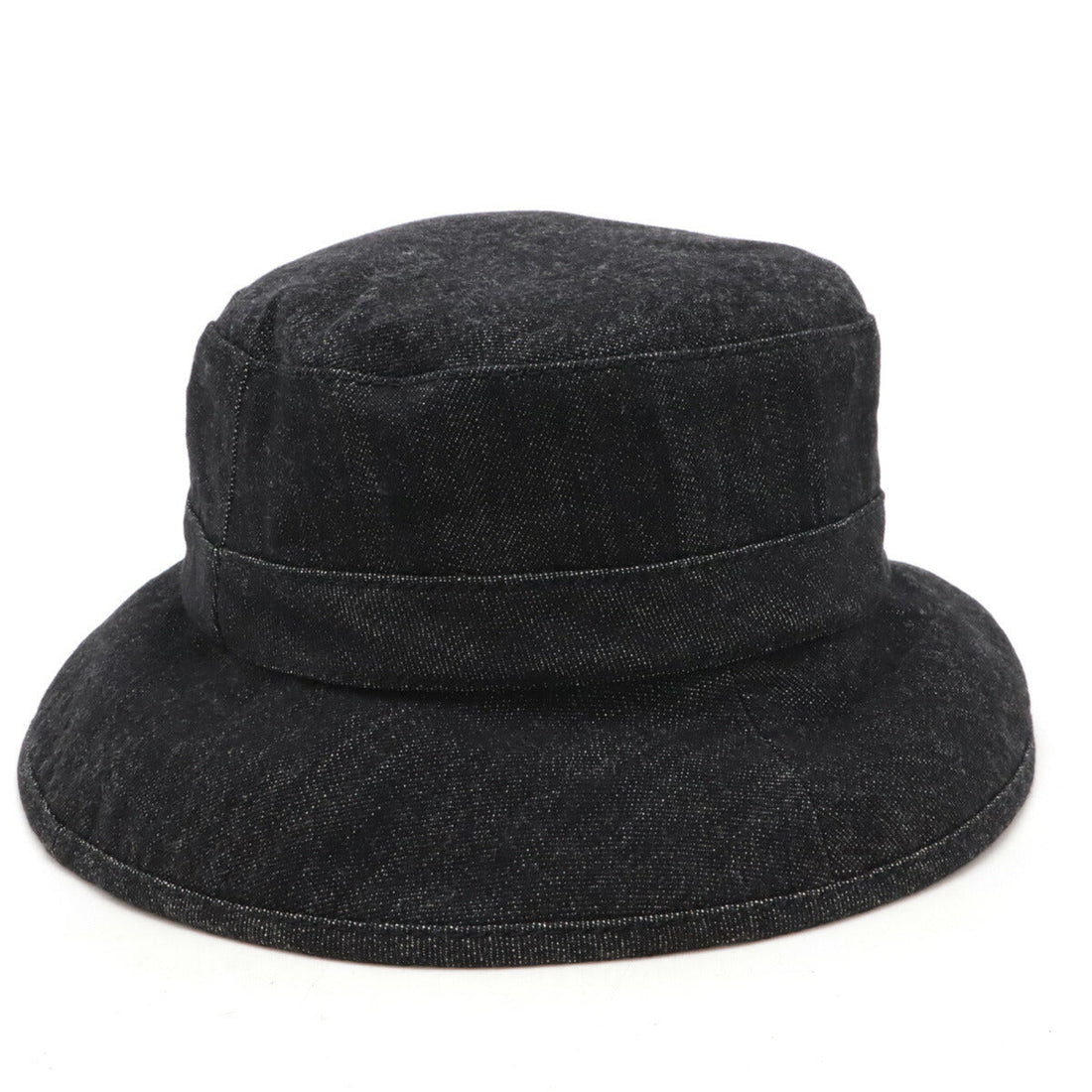 Top Quality Chanel Logo Denim Bucket Hat Black Cotton