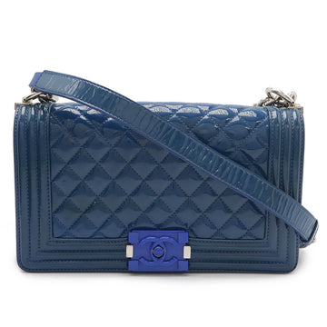 Chanel Boy Matelasse Chain Bag  Leather