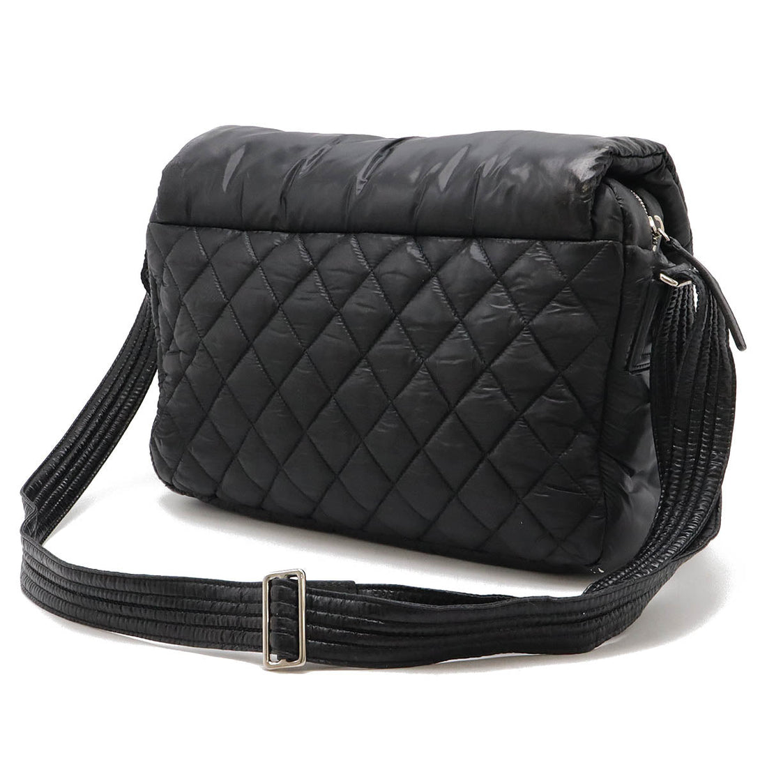 Top Quality Chanel Nylon/Leather Cocoon Shoulder Bag Black