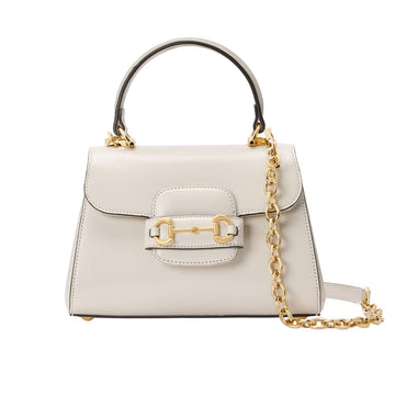GG HORSEBIT 1955 MINI TOP HANDLE BAG WHITE 29CM 703848 AAA7G 9022