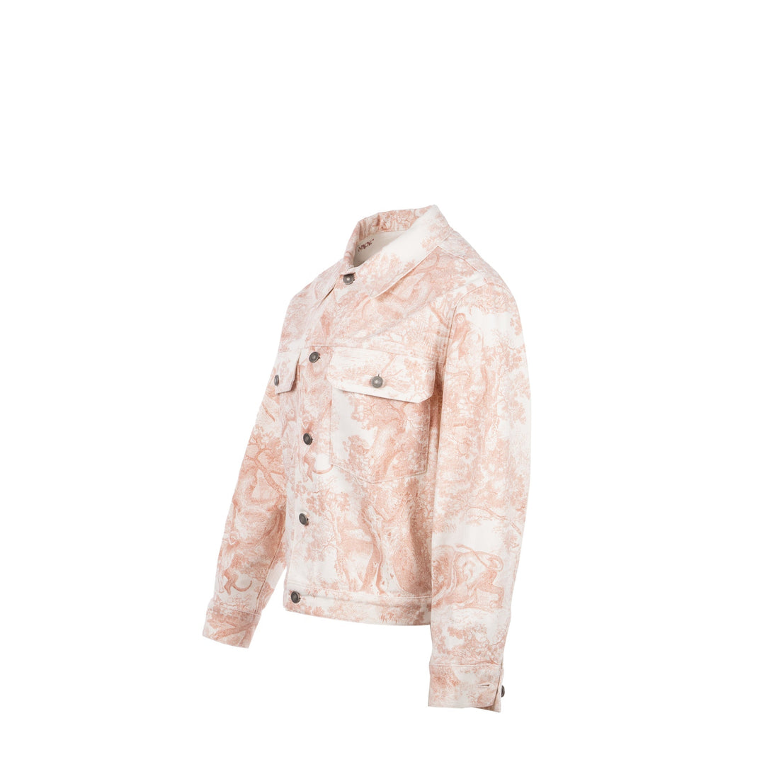 Top quality Dior Size 34 graphic print jacket neutrals cotton pink