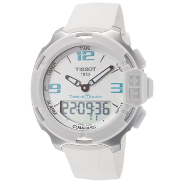 Tissot Men's T0814201701701 T-Touch 42.15mm White Dial Synthetic Leather Watch