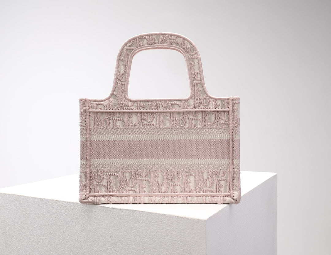 DIR1286m Book Tote rose pink mini size 22.5CM Oblique
