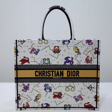 DIR1286 Book Tote big size MINI 36.5CM 41.5CM white yellow