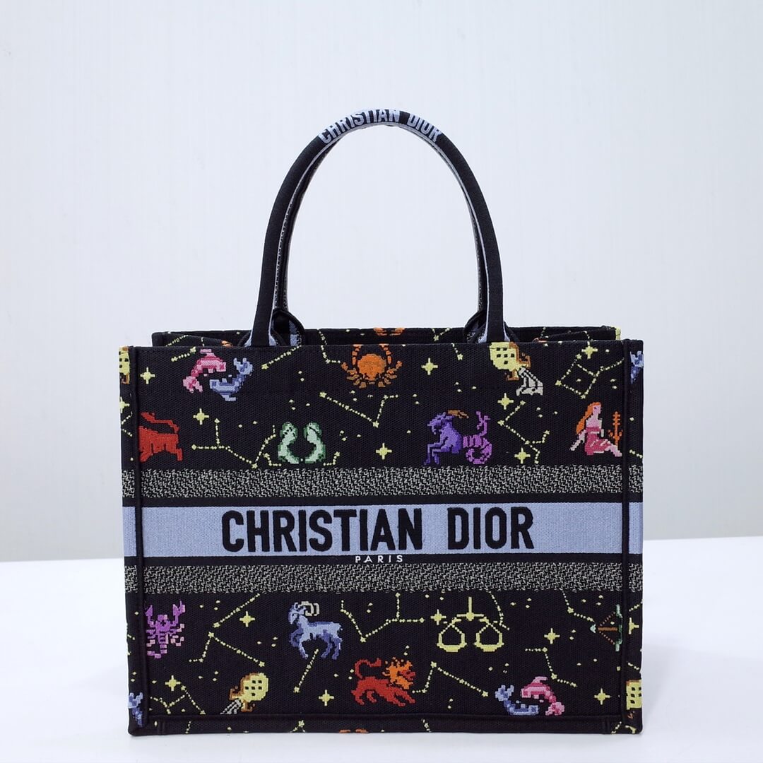 DIR1286 Medium Book Tote Constellation black red