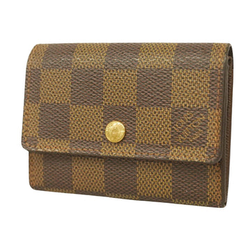 Louis Vuitton Porte Monnaie Plat  Canvas Wallet
