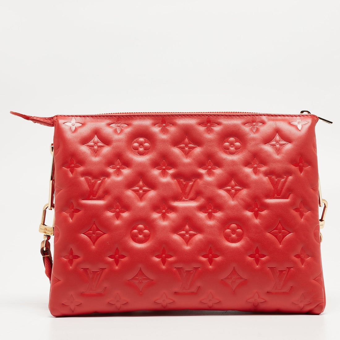 Louis Vuitton Wine Monogram Embossed Leather Coussin Pm Bag