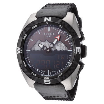 Tissot Men's T0914204605110 T-Touch 45mm Black Dial Fabric Watch