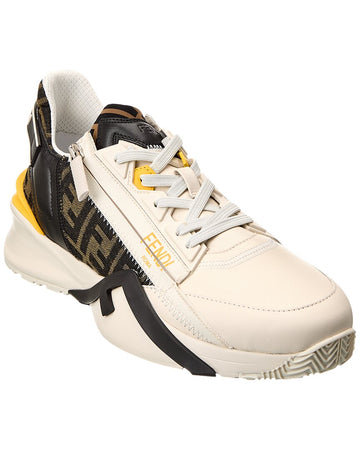 Fendi Flow Ff & Leather Sneaker