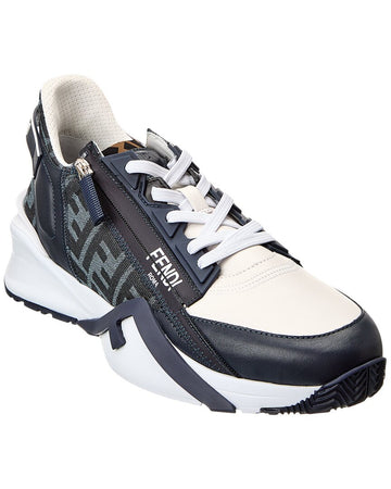 Fendi Flow Ff & Leather Sneaker