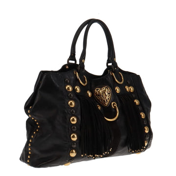 Gucci  Limited Edition Babouska Fringed Tote Black With Studs