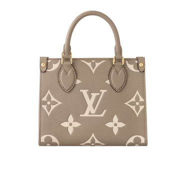 LV ONTHEGO BB BICOLOR MONOGRAM EMPREINTE DOVE GRAY AND CREAM 18CM M47054