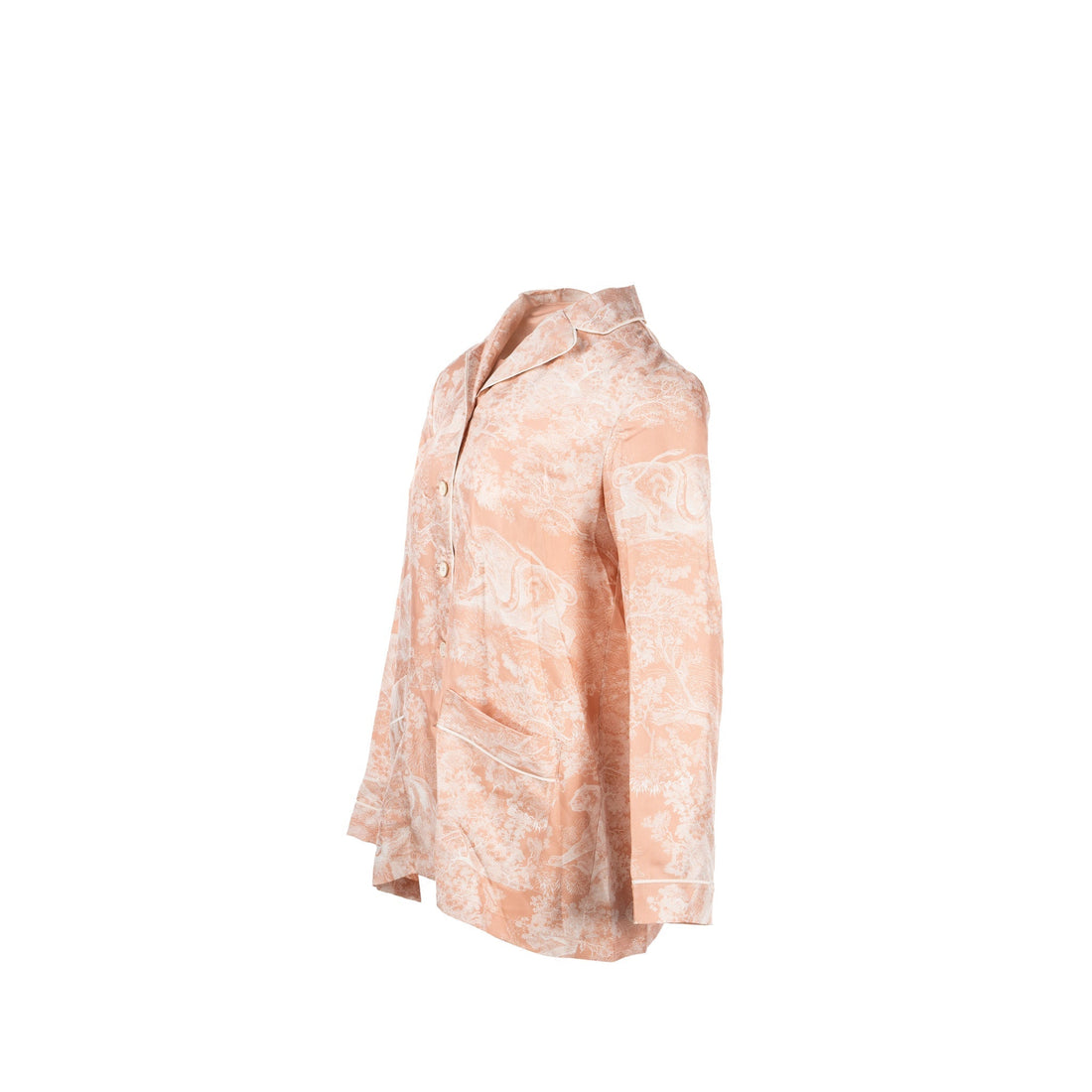 Top quality Dior Size 34 Toile De Jouy Shirt Silk Pink/White