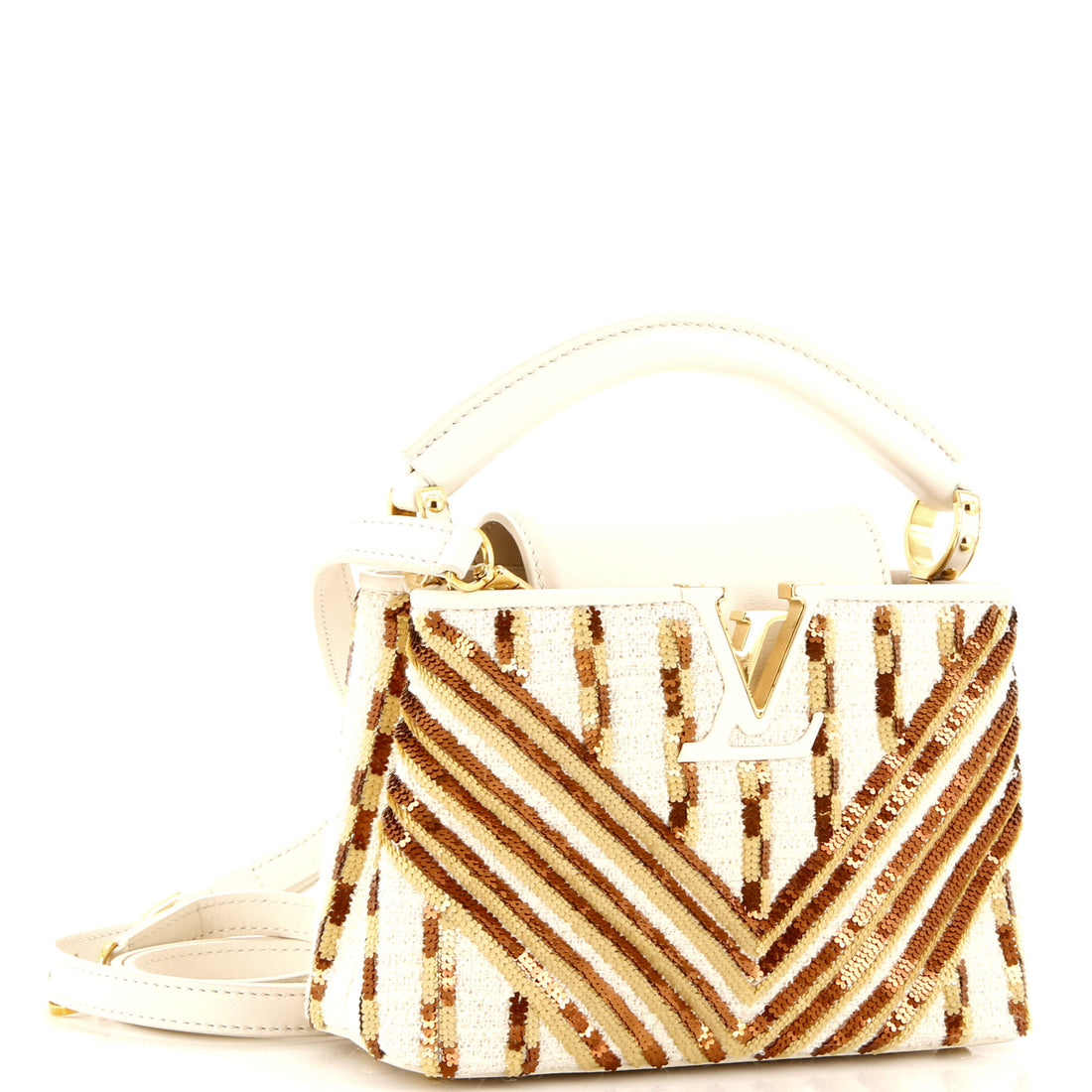 Capucines Bag Tweed and Sequins Mini