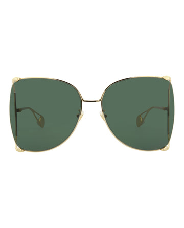 Round-Frame Metal Sunglasses