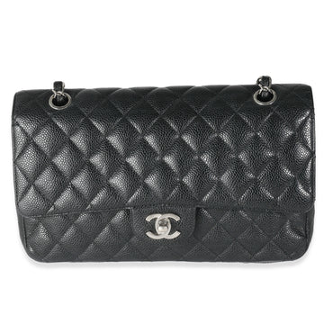 Chanel Black Quilted Caviar Medium Classic Double New Bag