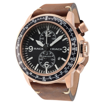 Glam Rock Men's Racetrack Action Tachymeter 46mm Quartz Watch