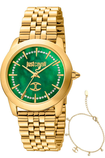 Just Cavalli Women's Signature Snake Glam Evo 7 34mm Quartz Watch