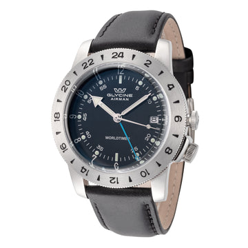 Glycine Men's Airman Worldtimer GMT 40mm Quartz Watch