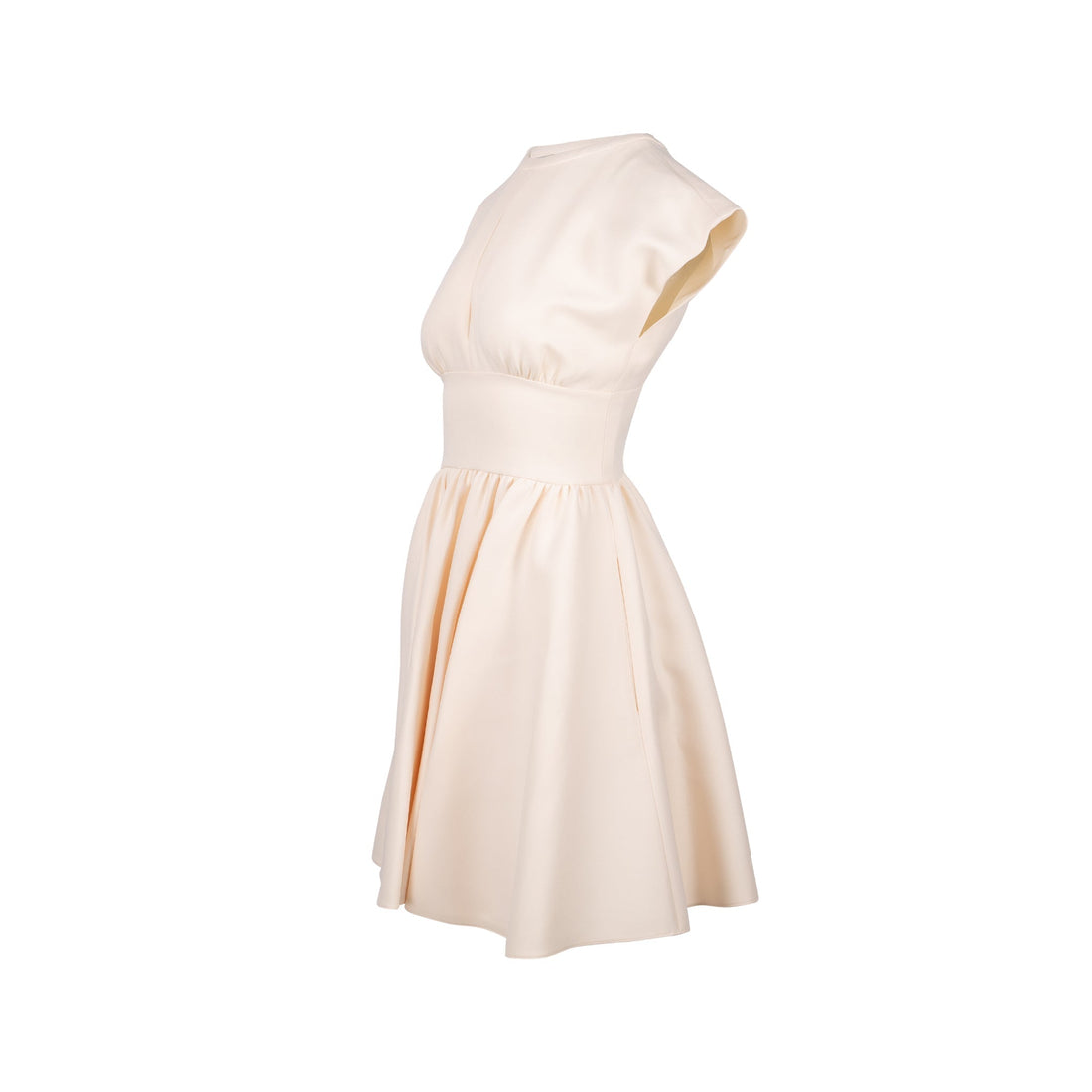 Top quality Dior Size 34 Sleeveless Mini Dress Wool/Silk Ecru
