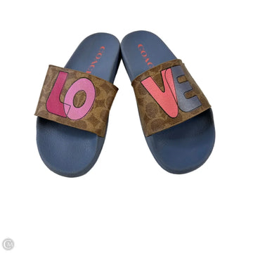 Sandals Designer By Coach In Blue, Size: 8