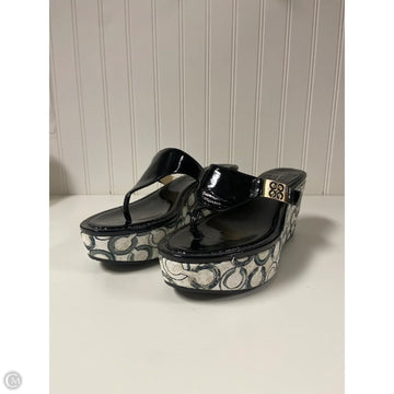 Sandals Designer By Coach In Black, Size: 10