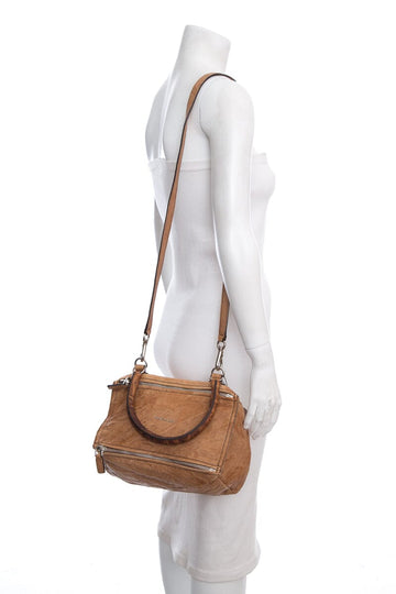 Givenchy Brown Distressed Pandora Handbag