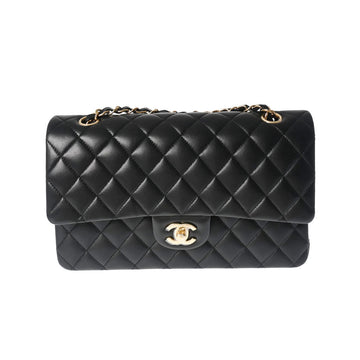 Chanel  Chanel Mattress W Flap Chain Shelter 25cm Black Gold Tools A01112 Lady Ramskin Shelter Bag Un