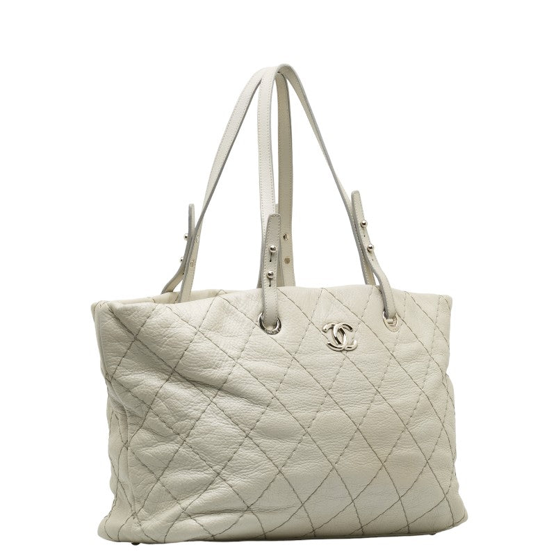 Chanel Mattress Cocono mark houlder Bag  Bag Gray Leather Lady Chanel
