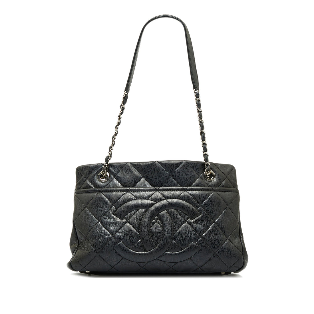 Black Top Quality Chanel CC Caviar Tote Bag