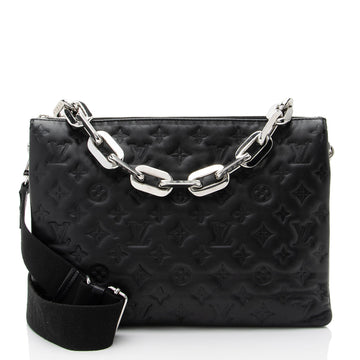 Louis Vuitton Monogram Embossed Lambskin Coussin MM Shoulder Bag
