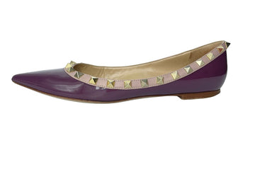VALENTINO Noir  Rockstud Ballet Flats |US7|IT37|
