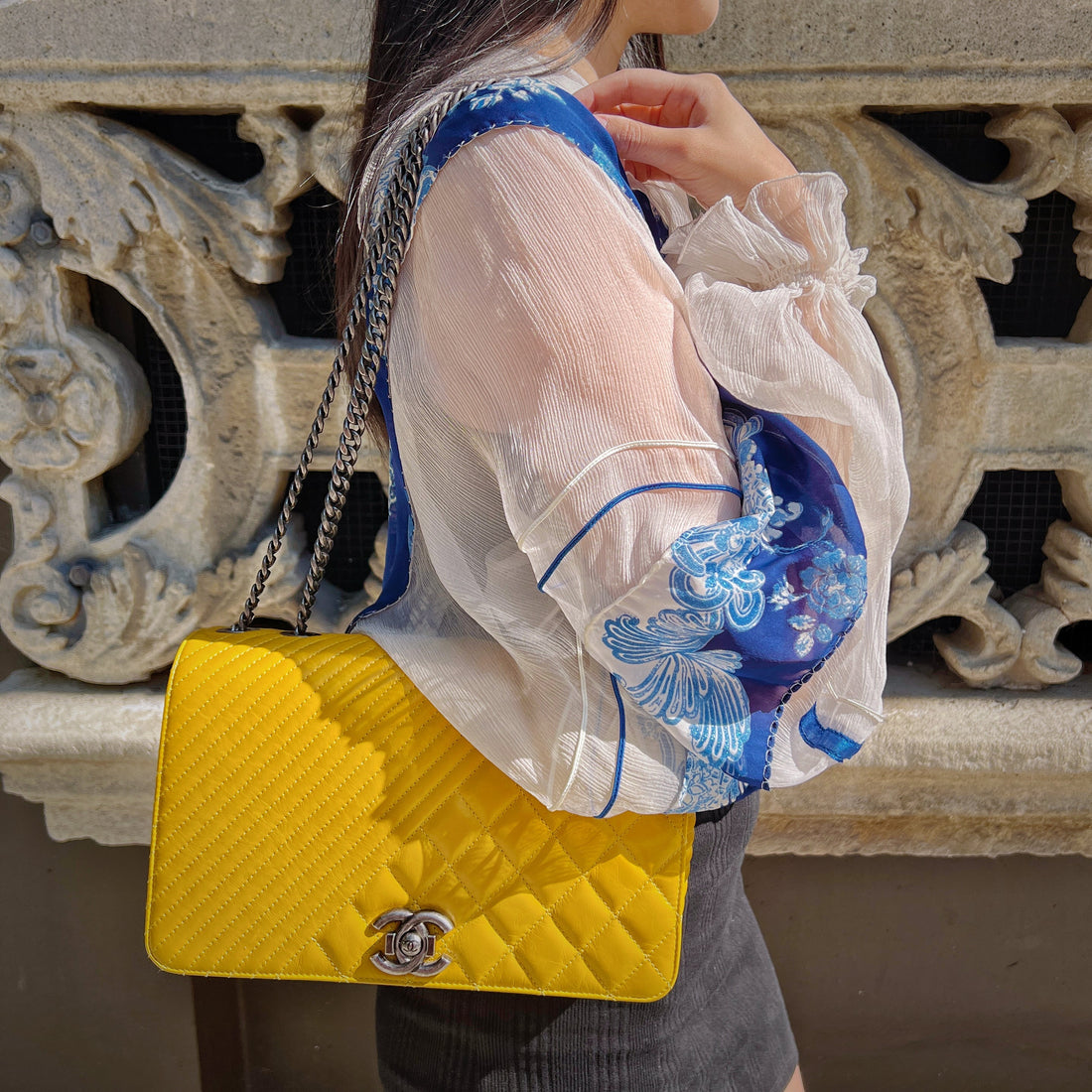 Chanel Yellow Uni Flap Bag