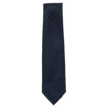 Louis Vuitton Monogram Print Necktie in Navy Blue Silk