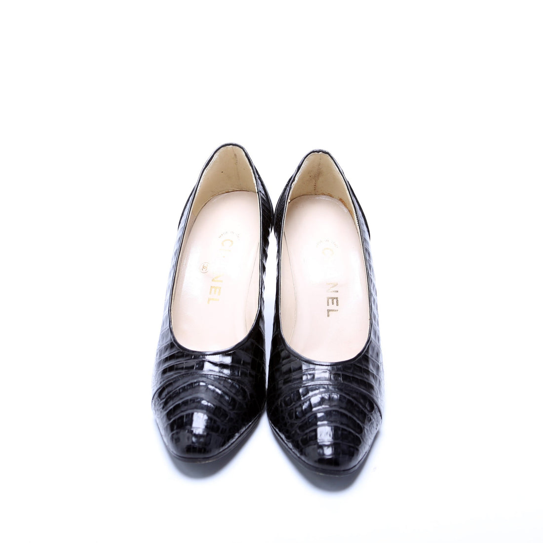 Chanel Pointed Toe Python Pumps Size 37.5