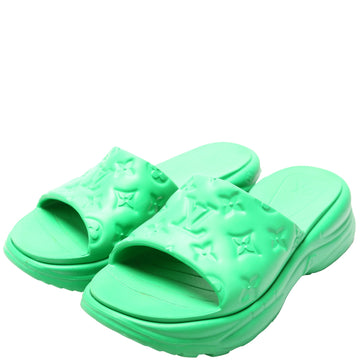 Louis-Vuitton Logo Rubber Slides Size