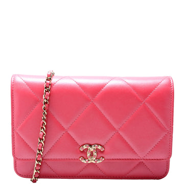 Chanel WOC Pearl CC Lambskin Pink