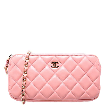 Chanel WOC CC Double Zip Pink