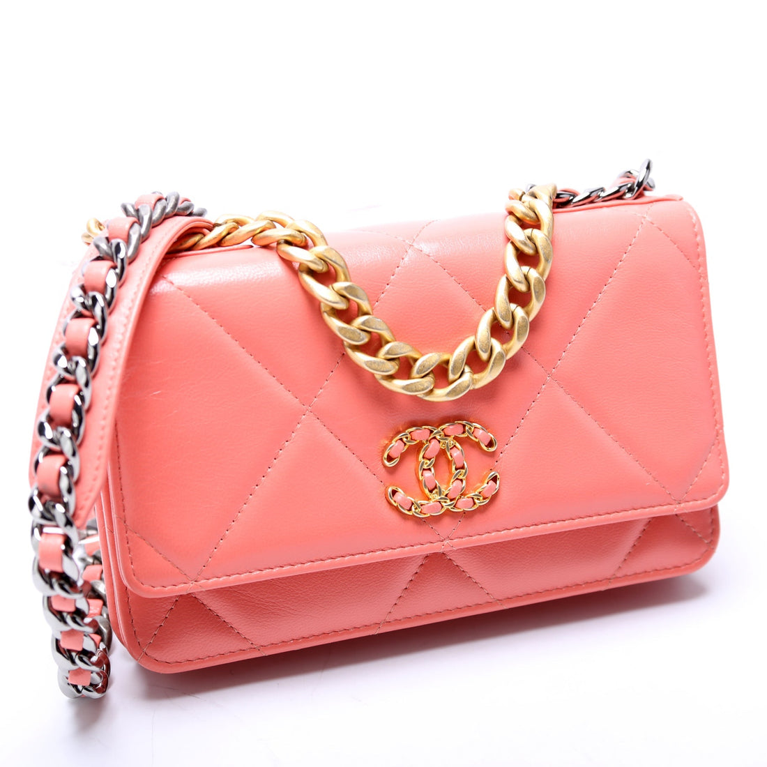 Chanel Chanel 19 WOC Quilted Lambskin 30M Pink