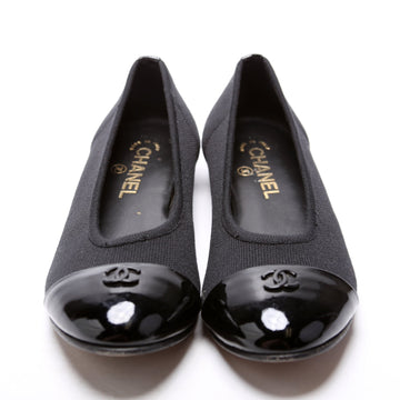 Chanel CC Ballet New 1:1 Repl/Knit Flats Size 39 Black