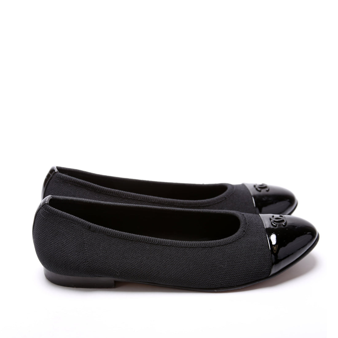 Chanel CC Ballet New 1:1 Repl/Knit Flats Size 39 Black