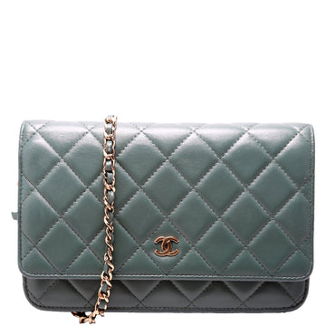 Chanel WOC Classic Quilted Lambskin 26M Green