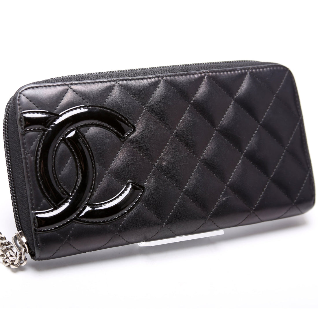 Chanel Cambon Ligne Zip Around Long Wallet Black